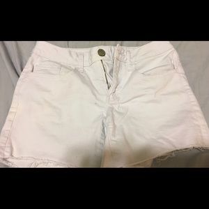 White denim shorts